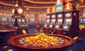 Pengguna sedang menjelajah aplikasi slot999 dengan smartphone di meja kerja